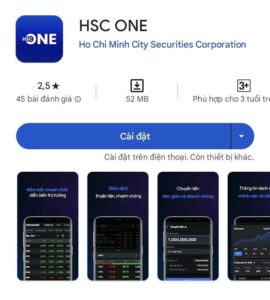 Giao diện của app HSC ONE đối với hệ điều hành Android