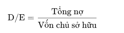 chỉ số trung bình ngành lấy ở đâu - Công thức D/E