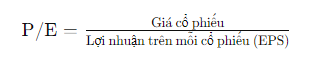 công thức PE, các phương pháp định giá cổ phiếu