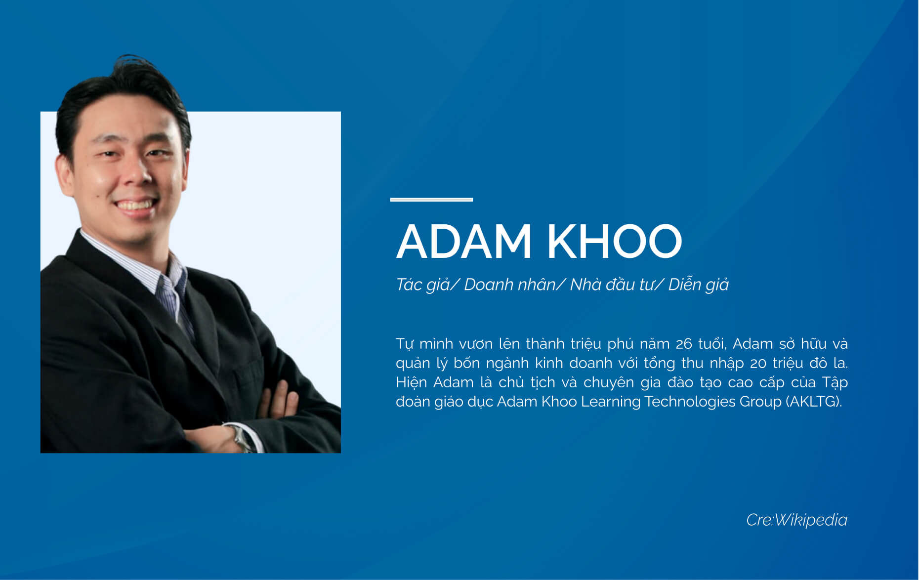 Adam Khoo – Tác giả sách Chiến thắng trò chơi chứng khoán