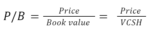 Công thức khi P/B < 1