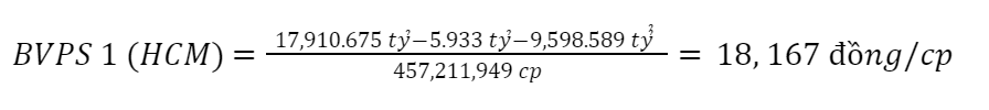 Công thức tính BVPS 1