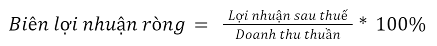 Công thức tính Biên lợi nhận ròng