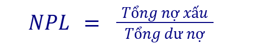 Công thức NPL - non performing loan