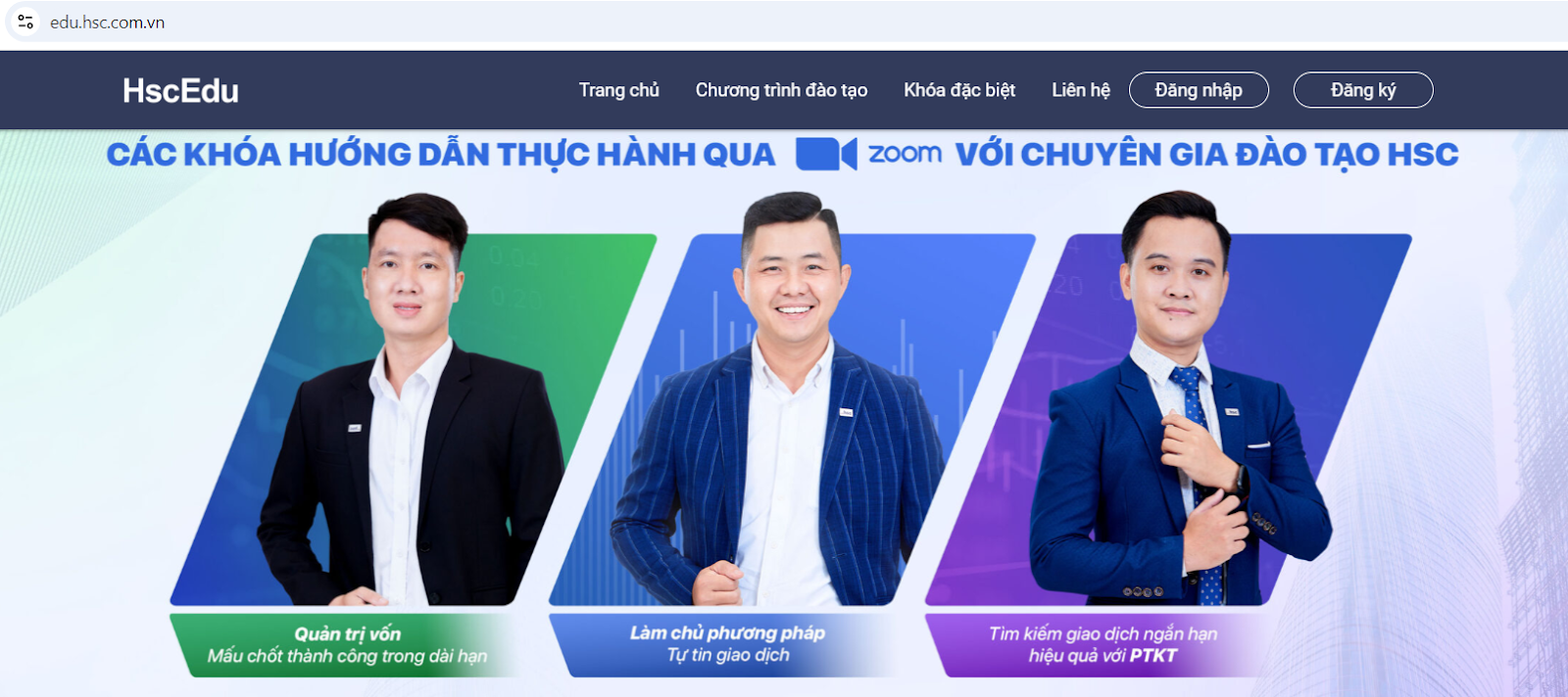 tự học đầu tư chứng khoán với Giao diện HscEdu